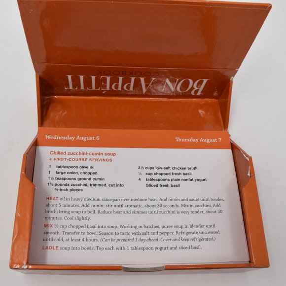 Bon Appetit 2008 Cookbook Calendar Recipe Cards - Picture 2 of 13